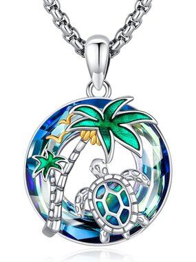 Sterling Silver Animal Necklace for Women - Turtle, Wolf, Phoenix, Cat, Opal